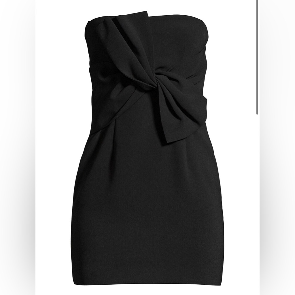 Likely Araya Twist Front Cocktail Party Mini Black Dress Size 10